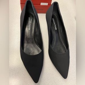 Donald Pilner black work kitten heels - light wear on bottom